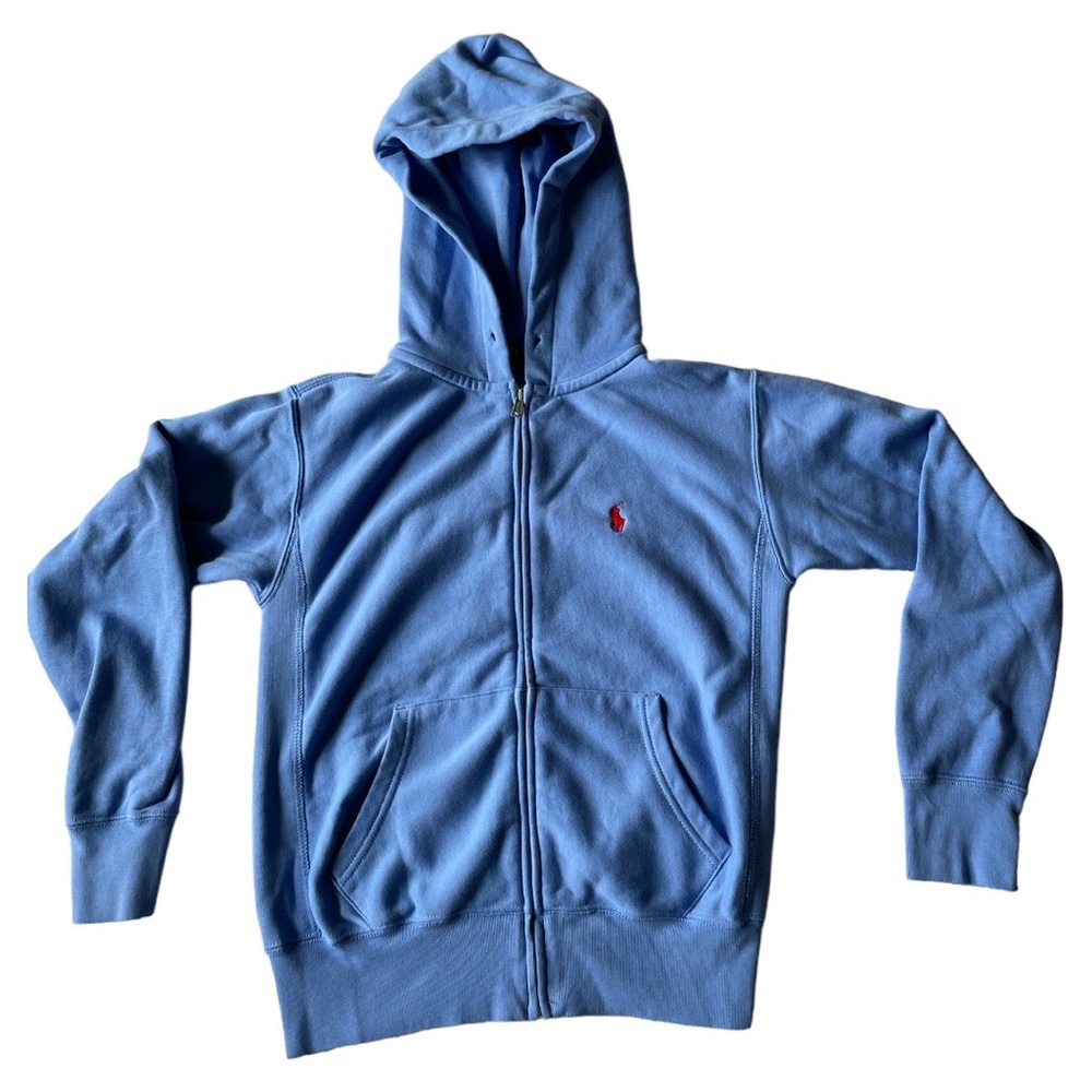 Polo Ralph Lauren Sweatshirt Mens Size XS Blue Zip Up Hoodie Sweater Ships Fast